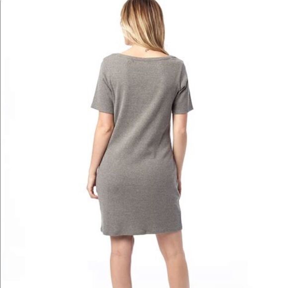 Alternative Apparel VNeck Henley Vintage Rib Dress - Picture 2 of 4